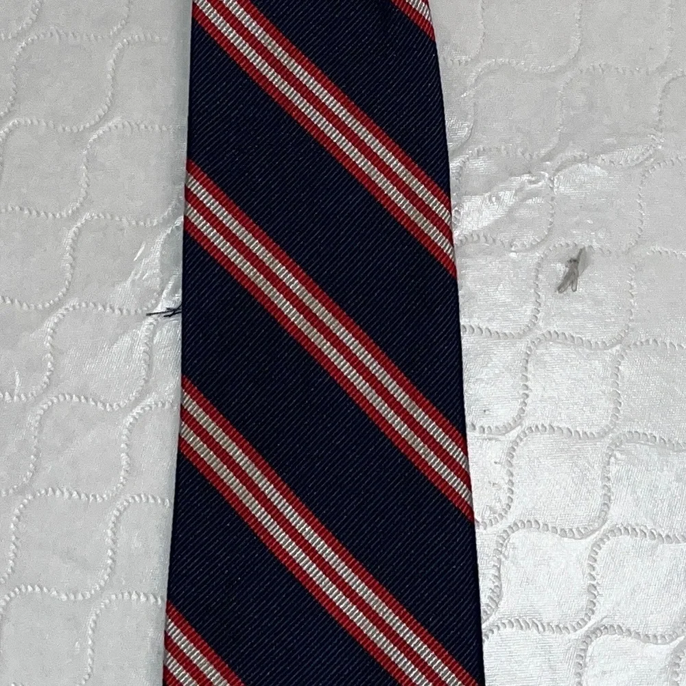 Canterbury navy red white easy zipper tie